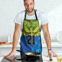 Solomon Islands Rugby Custom Apron Simple Coat of arm Polynesian Pattern - Polynesian Pride