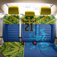 Solomon Islands Rugby Custom Back Car Seat Cover Simple Coat of arm Polynesian Pattern LT9 - Polynesian Pride
