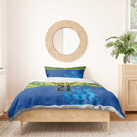 Solomon Islands Rugby Custom Bedding Set Simple Coat of arm Polynesian Pattern LT9 - Polynesian Pride