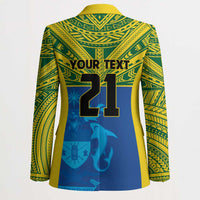 Solomon Islands Rugby Custom Blazer Simple Coat of arm Polynesian Pattern LT9 - Polynesian Pride