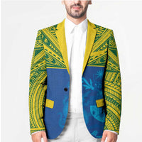 Solomon Islands Rugby Custom Blazer Simple Coat of arm Polynesian Pattern LT9 - Polynesian Pride