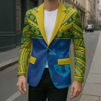 Solomon Islands Rugby Custom Blazer Simple Coat of arm Polynesian Pattern LT9 - Polynesian Pride