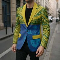 Solomon Islands Rugby Custom Blazer Simple Coat of arm Polynesian Pattern LT9 - Polynesian Pride