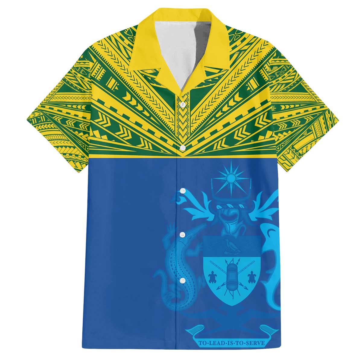 Solomon Islands Rugby Custom Family Matching Off The Shoulder Long Sleeve Dress and Hawaiian Shirt Simple Coat of arm Polynesian Pattern
