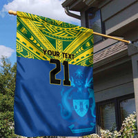 Solomon Islands Rugby Custom Garden Flag Simple Coat of arm Polynesian Pattern LT9 - Polynesian Pride