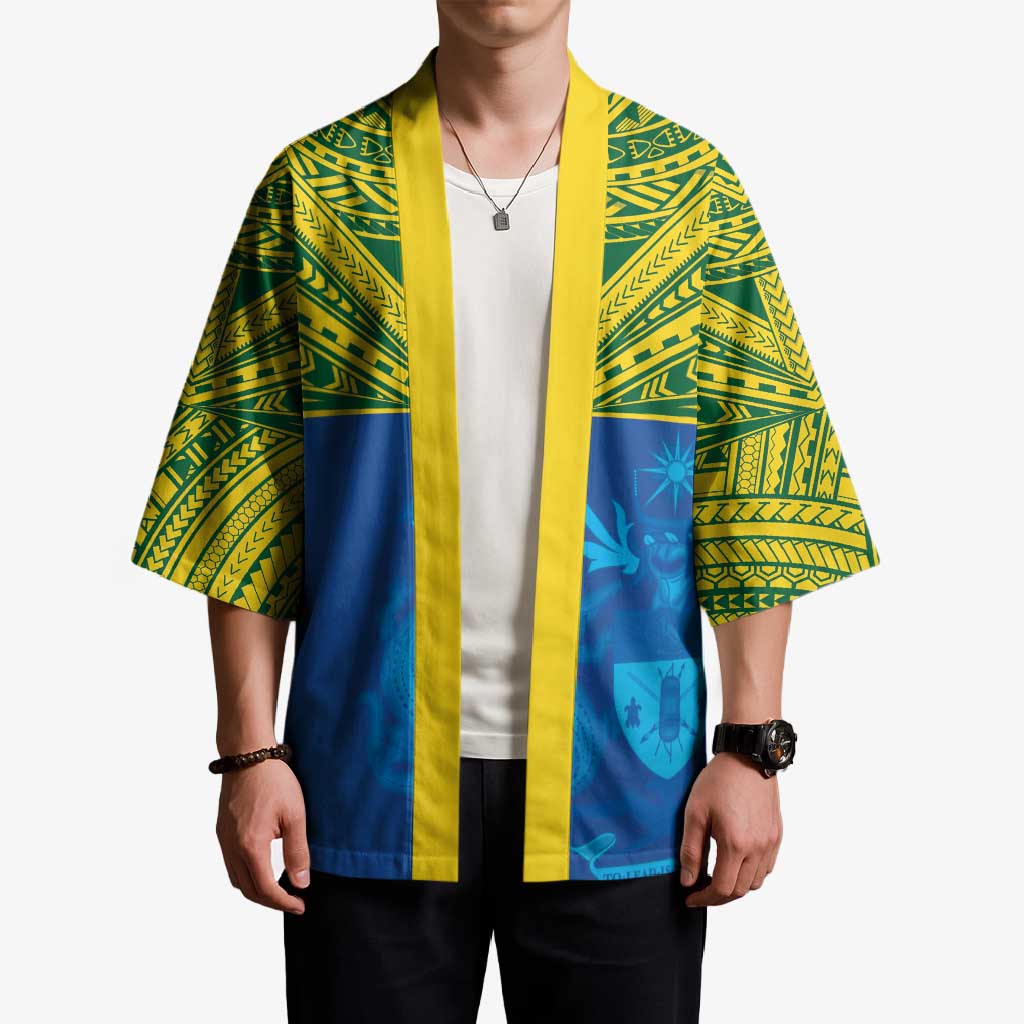 Solomon Islands Rugby Custom Kimono Simple Coat of arm Polynesian Pattern LT9 - Polynesian Pride