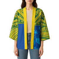 Solomon Islands Rugby Custom Kimono Simple Coat of arm Polynesian Pattern LT9 - Polynesian Pride