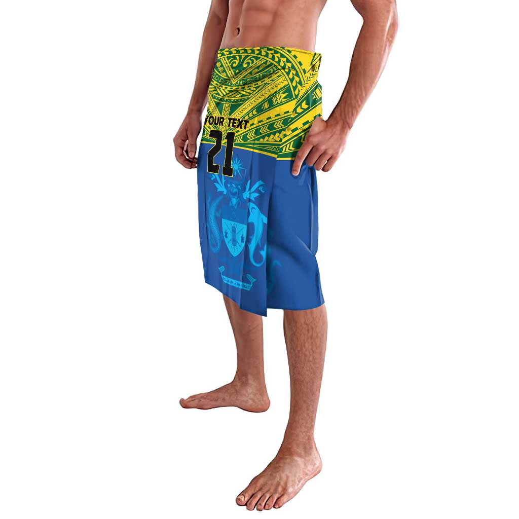 Solomon Islands Rugby Custom Lavalava Simple Coat of arm Polynesian Pattern