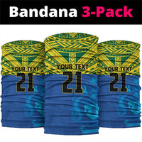 Solomon Islands Rugby Custom Neck Gaiter Simple Coat of arm Polynesian Pattern LT9 package One Size: 25*50cm Gold - Polynesian Pride