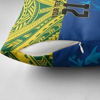 Solomon Islands Rugby Custom Pillow Cover Simple Coat of arm Polynesian Pattern LT9 - Polynesian Pride