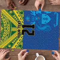 Solomon Islands Rugby Custom Puzzle Simple Coat of arm Polynesian Pattern LT9 - Polynesian Pride