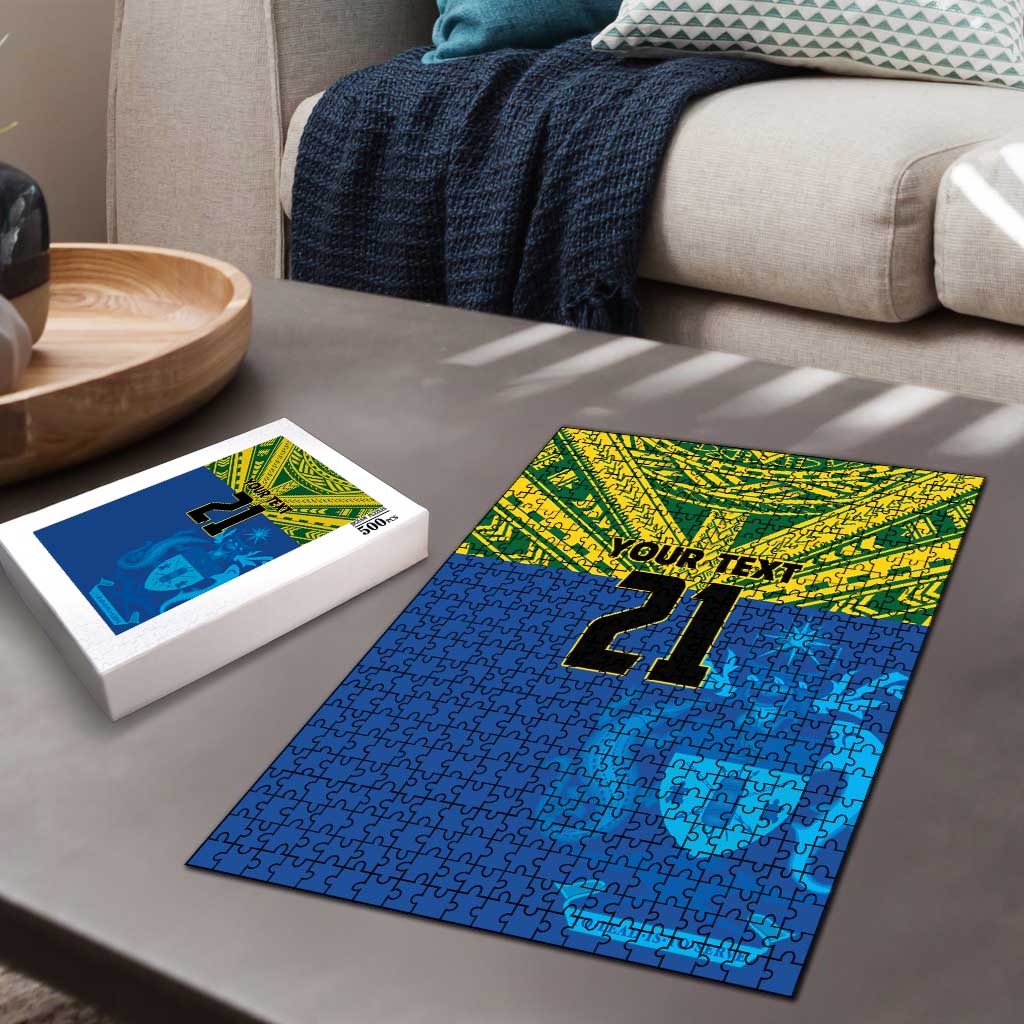 Solomon Islands Rugby Custom Puzzle Simple Coat of arm Polynesian Pattern LT9 - Polynesian Pride