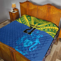 Solomon Islands Rugby Custom Quilt Simple Coat of arm Polynesian Pattern LT9 - Polynesian Pride