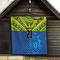 Solomon Islands Rugby Custom Quilt Simple Coat of arm Polynesian Pattern LT9 - Polynesian Pride