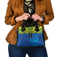 Solomon Islands Rugby Custom Shoulder Handbag Simple Coat of arm Polynesian Pattern LT9 - Polynesian Pride