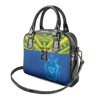 Solomon Islands Rugby Custom Shoulder Handbag Simple Coat of arm Polynesian Pattern LT9 - Polynesian Pride