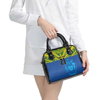 Solomon Islands Rugby Custom Shoulder Handbag Simple Coat of arm Polynesian Pattern LT9 - Polynesian Pride