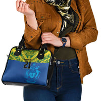 Solomon Islands Rugby Custom Shoulder Handbag Simple Coat of arm Polynesian Pattern LT9 - Polynesian Pride