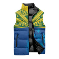 Solomon Islands Rugby Custom Sleeveless Puffer Jacket Simple Coat of arm Polynesian Pattern LT9 - Polynesian Pride