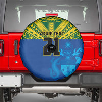 Solomon Islands Rugby Custom Spare Tire Cover Simple Coat of arm Polynesian Pattern LT9 - Polynesian Pride