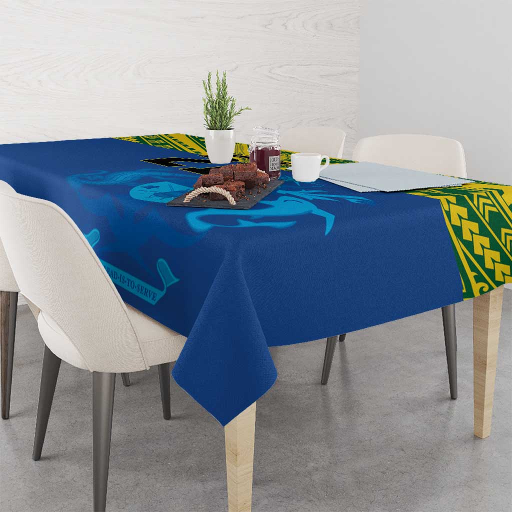 Solomon Islands Rugby Custom Tablecloth Simple Coat of arm Polynesian Pattern LT9 - Polynesian Pride