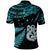 Matariki New Zealand Polo Shirt Maori Manaia with Paua Shell Aqua LT9 - Polynesian Pride