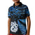 Custom Matariki New Zealand Kid Polo Shirt Maori Manaia with Paua Shell - Blue LT9 Kid Blue - Polynesian Pride