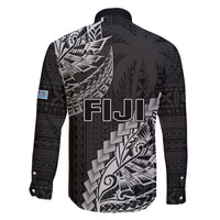 Fiji Rugby Family Matching Tank Maxi Dress and Hawaiian Shirt Kaiviti Fijian Tribal World Cup Black LT9 - Polynesian Pride