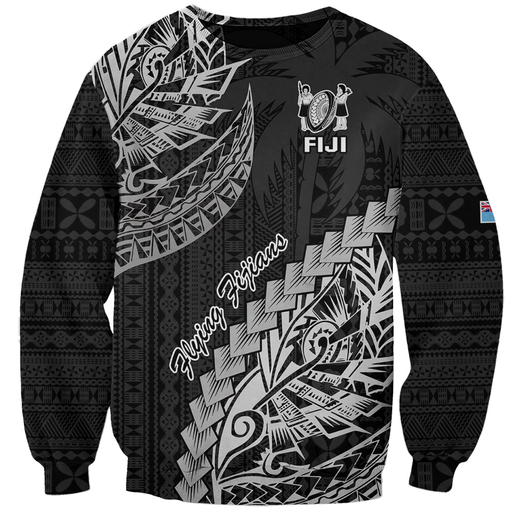 Fiji Rugby Sweatshirt Kaiviti Fijian Tribal World Cup Black LT9 Unisex Black - Polynesian Pride
