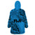 Fiji Rugby Wearable Blanket Hoodie Kaiviti Fijian Tribal World Cup Blue No1 LT9 - Polynesian Pride