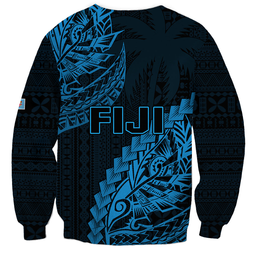 Fiji Rugby Sweatshirt Kaiviti Fijian Tribal World Cup Blue No2 LT9 - Polynesian Pride