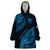 Fiji Rugby Wearable Blanket Hoodie Kaiviti Fijian Tribal World Cup Blue No2 LT9 One Size Blue - Polynesian Pride