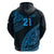 Custom Fiji Rugby Hoodie Kaiviti Fijian Tribal World Cup Blue No2 LT9 - Polynesian Pride