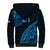 Custom Fiji Rugby Sherpa Hoodie Kaiviti Fijian Tribal World Cup Blue No2 LT9 - Polynesian Pride