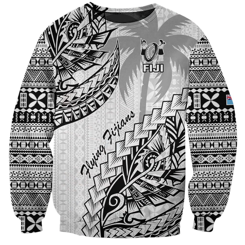 Fiji Rugby Sweatshirt Kaiviti Fijian Tribal World Cup White LT9 Unisex White - Polynesian Pride