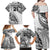 Custom Fiji Rugby Family Matching Off Shoulder Maxi Dress and Hawaiian Shirt Kaiviti Fijian Tribal World Cup White LT9 - Polynesian Pride