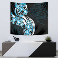Plumeria Tribal Tattoo Tapestry Blue Polynesian Pattern LT9 - Polynesian Pride