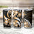 Plumeria Tribal Tattoo Tumbler Cup Gold Polynesian Pattern