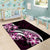 Plumeria Tribal Tattoo Area Rug Pink Polynesian Pattern