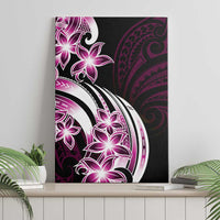 Plumeria Tribal Tattoo Canvas Wall Art Pink Polynesian Pattern