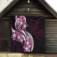 Plumeria Tribal Tattoo Quilt Pink Polynesian Pattern LT9 - Polynesian Pride