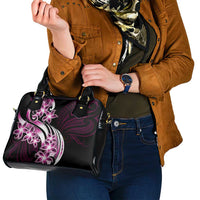 Plumeria Tribal Tattoo Shoulder Handbag Pink Polynesian Pattern