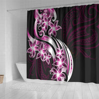 Plumeria Tribal Tattoo Shower Curtain Pink Polynesian Pattern LT9 - Polynesian Pride