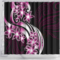 Plumeria Tribal Tattoo Shower Curtain Pink Polynesian Pattern LT9 - Polynesian Pride