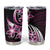 Plumeria Tribal Tattoo Tumbler Cup Pink Polynesian Pattern