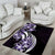 Plumeria Tribal Tattoo Area Rug Purple Polynesian Pattern