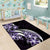 Plumeria Tribal Tattoo Area Rug Purple Polynesian Pattern