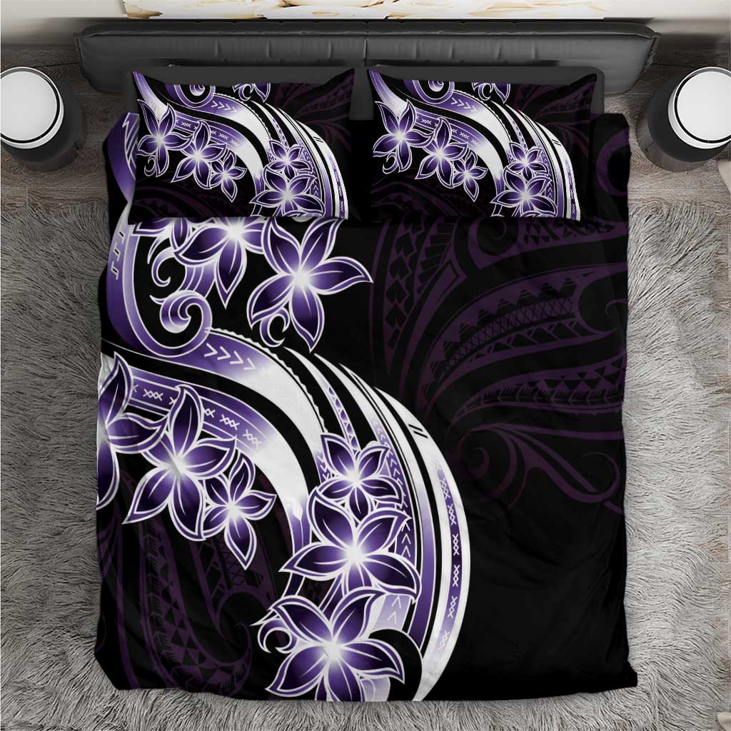 Plumeria Tribal Tattoo Bedding Set Purple Polynesian Pattern LT9 Purple - Polynesian Pride
