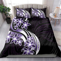 Plumeria Tribal Tattoo Bedding Set Purple Polynesian Pattern LT9 - Polynesian Pride