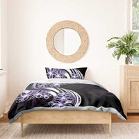 Plumeria Tribal Tattoo Bedding Set Purple Polynesian Pattern LT9 - Polynesian Pride